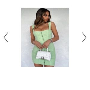 Mint green mini dress